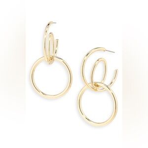 NWT Ring Linked Drop Earrings